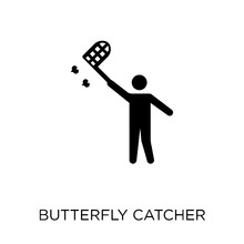 Butterfly Catcher Icon. Butterfly Catcher Symbol Design From Activity And Hobbies Collection.
