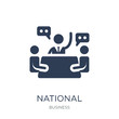 National Economic Council icon. Trendy flat vector National Economic Council icon on white background from Business collection
