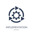 implementation icon. Trendy flat vector implementation icon on white background from general collection