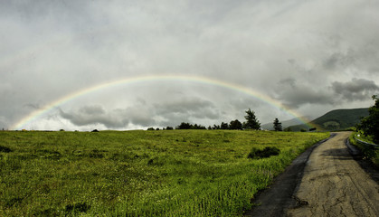 Rainbow at Apennines Mountains,Italy