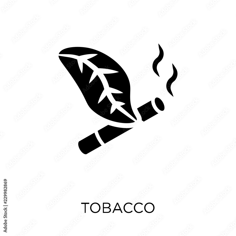 symbol of tobacco Tobacco icon. Tobacco symbol design from Desert collection. Stock Vector