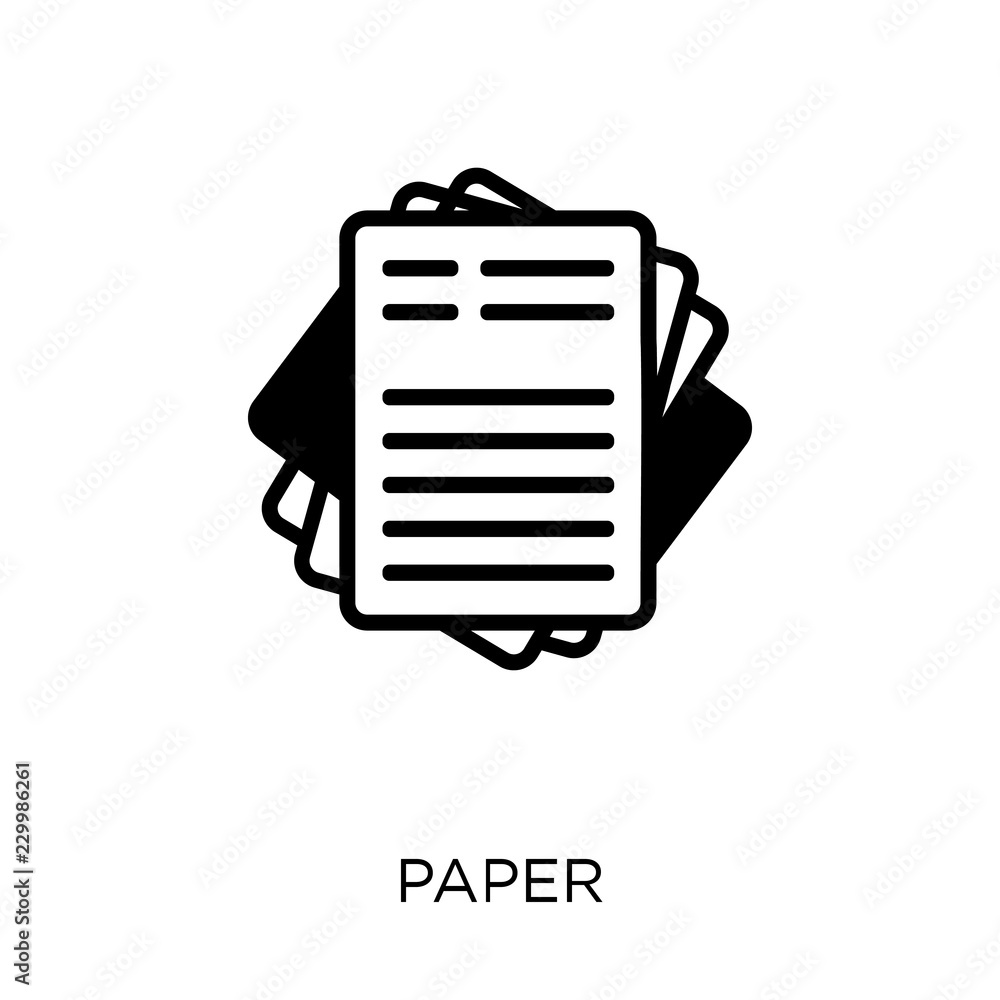 Paper icon. Paper symbol design from Education collection. Simple ...