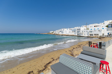 Wall Mural - Naoussa village and beach - Aegean Sea - Paros Cyclades island - Greece