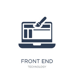 Front end icon. Trendy flat vector Front end icon on white background from Technology collection