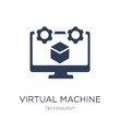 © t-vector-icons - Virtual Machine icon. Trendy flat vector Virtual Machine icon on white background from Technology collection