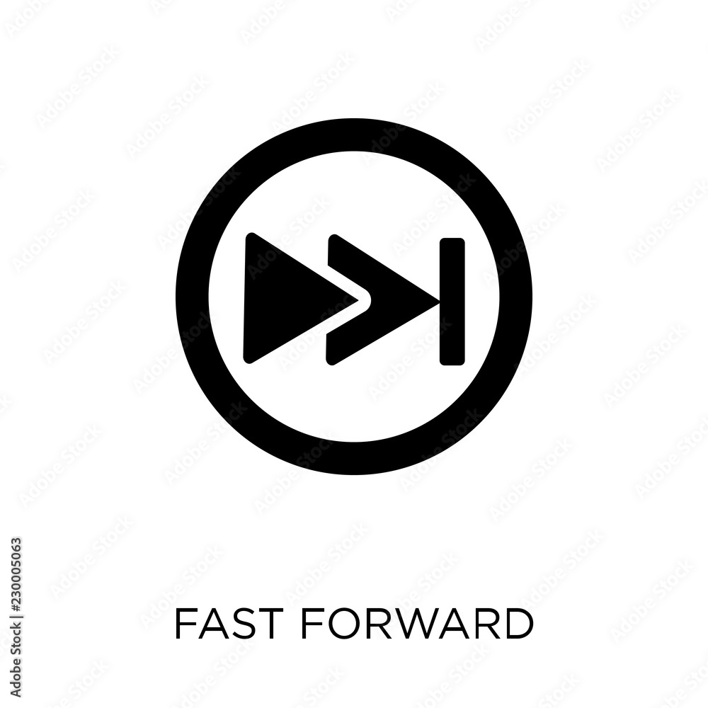 Fast forward icon. Fast forward symbol design from Web navigation  collection. Stock Vector | Adobe Stock, image size:1000x1000