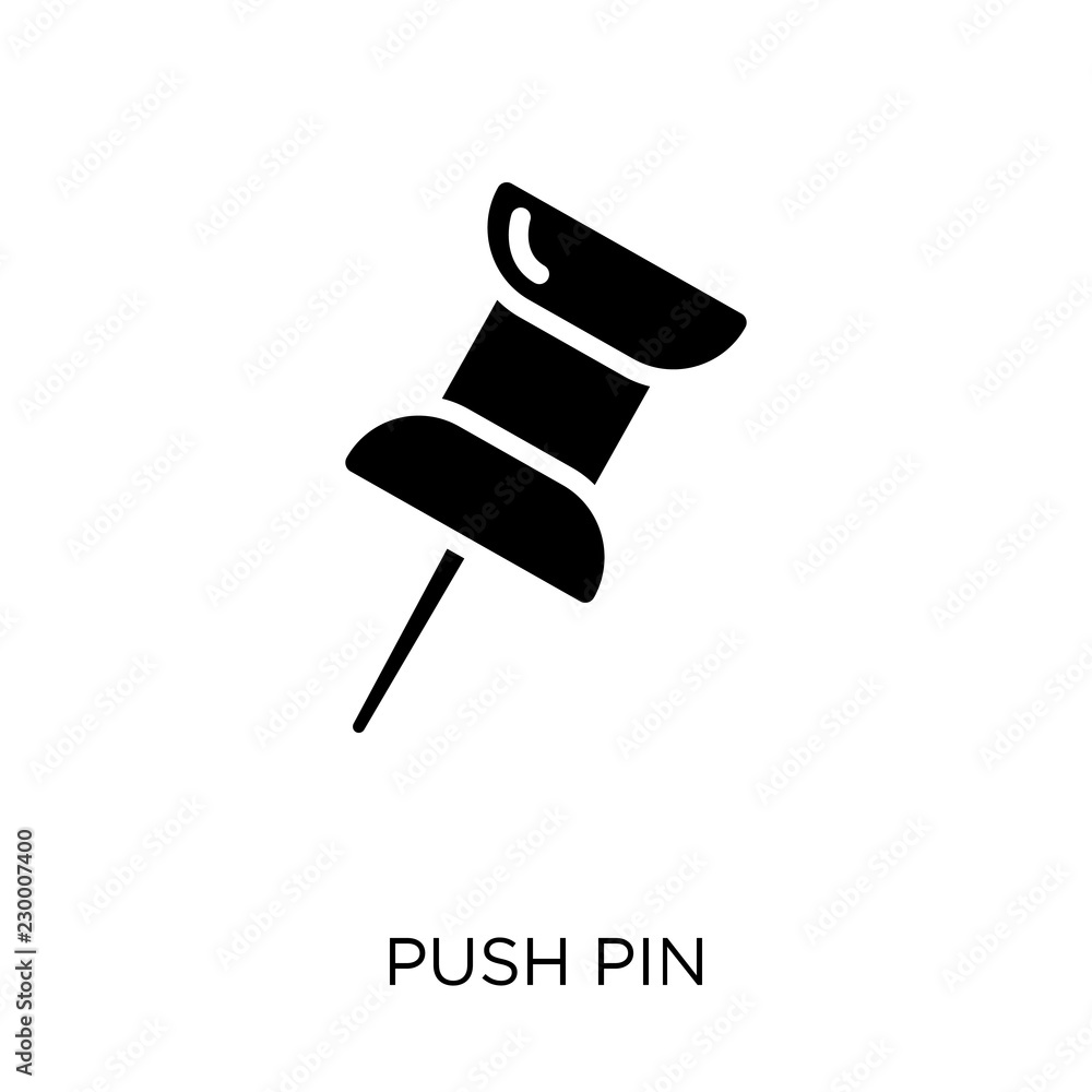 Push pin icon. Push pin symbol design from Maps and locations ...