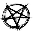 Hand Drawn inverted pentagram