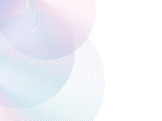 Poster - Circle lines overlapping pattern isolated on white background. For design elements in technology or modern concept.