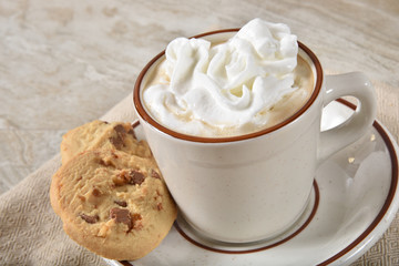 Canvas Print - Gourmet cookies and hot chocolate