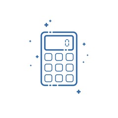 Calculator icon. Vector illustration Flat linear design