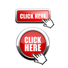 Canvas Print - Web button click here