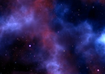 Wall Mural - Starry Nebula Colorful Outer Space background illustration