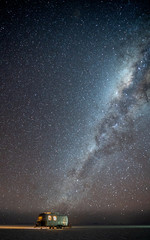 starry night in the salar de uyuni