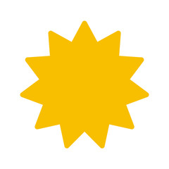 Sticker - Star Icon. Vector Shape.