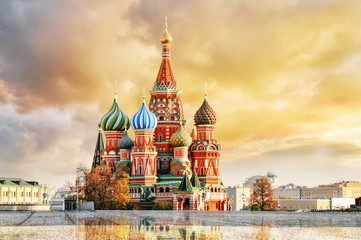 Moscow,Russia,Red square,view of St. Basil's Cathedral