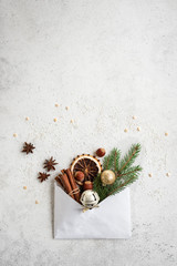 Sticker - Christmas composition with spices