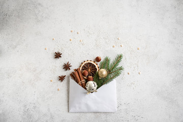 Sticker - Christmas composition with spices