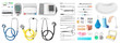 © New Africa - Set with different medical equipment on white background