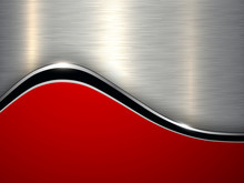 Elegant Metallic Background, Silver Red Vector Design.