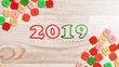 © ly1 - Свинья символ нового 2019 года, новогодняя и рождественская открытка