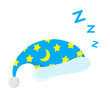 illustration of isolated cartoon sleeping cap. cute sleeping icon. Good night