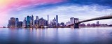 Fototapeta Nowy Jork - New York city sunset panorama 