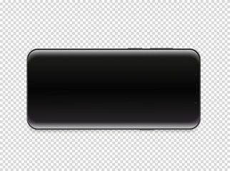 Fototapete - Modern smartphone with blank screen. Vector object isolated on transparent