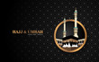 hajj and umrah luxury concept with gold
