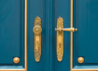 antique ornate gold door handle