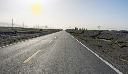 highway on the plain