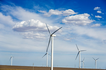 Wall Mural - wind power generation under the blue sky