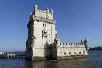 tower of belem in lisbon in portugal