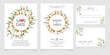 © WhyStock - wedding card invitation with beauty flowers. Wedding Invitation floral invite Rsvp cute card vector Designs set