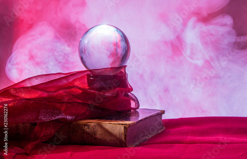 Fotografia Still life with a crystal ball for fortune telling