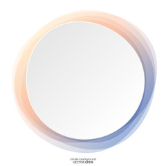 Poster - Round circles frame overlay colorful with white empty space for text background for banner, background, template