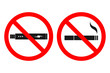 NO SMOKING sign. NO VAPING sign. Vector.