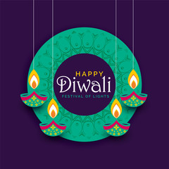Wall Mural - creative diwali festival poster design background