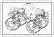 Monster Truck 3D Blueprint 