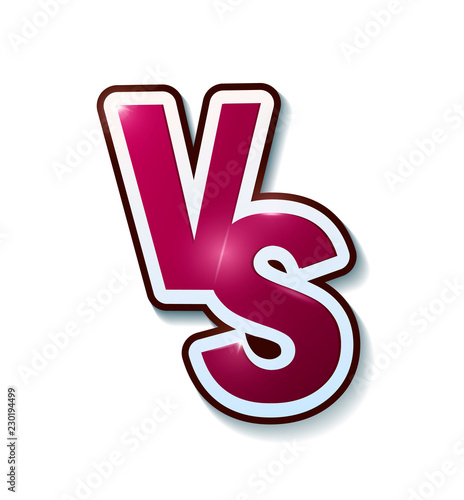 Versus Sign Like Opposition Concept Of Confrontation Together