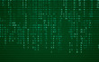© Vitaliy - Digital binary data and streaming binary code background. Matrix background with digits 1.0. Vector illustration