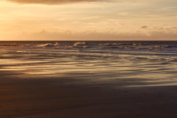 Beautiful view of seacoast during sunset