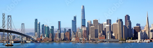 Fotomural Colourful skyline of San Francisco, California