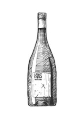 Wall Mural - illustration of Wine bottle.