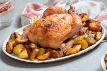 Whole Roasted Chicken With Potato
