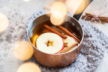 Wall Mural - Hot apple cider with fall cinnamon and star anise