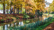 Autumn colors along the  Apeldoornse channel near Eerbeek in Gelderland, Netherlands
