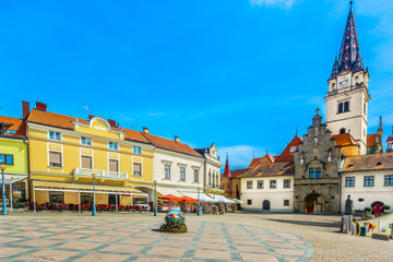 Wall Mural - Marija Bistrica architecture travel. / Scenic view at colorful famous architecture in amazing Marija Bistrica marian shrine, Croatia.