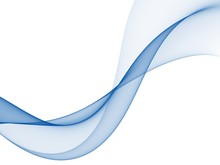     Abstract Smooth Color Wave . Curve Flow Blue Motion Illustration