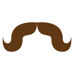 Sticker - Elegant mustache icon. Cartoon of elegant mustache vector icon for web design isolated on white background